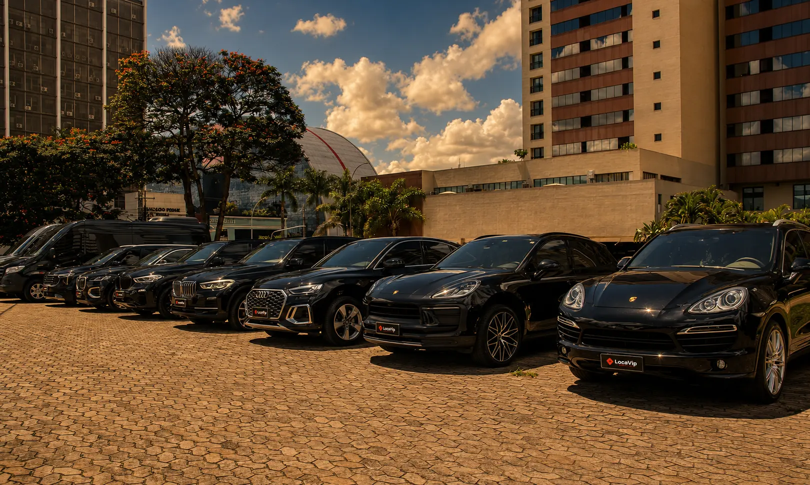 Frota executiva Loca Vip em hotel de luxo